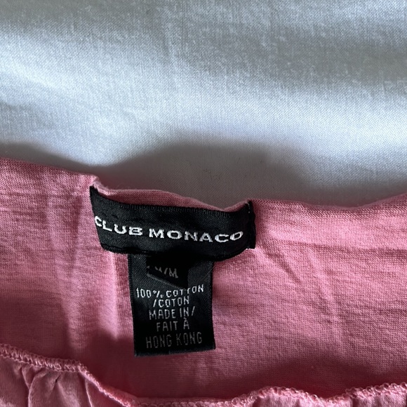 Club Monaco pink tank size M front detail cotton - Picture 2 of 4